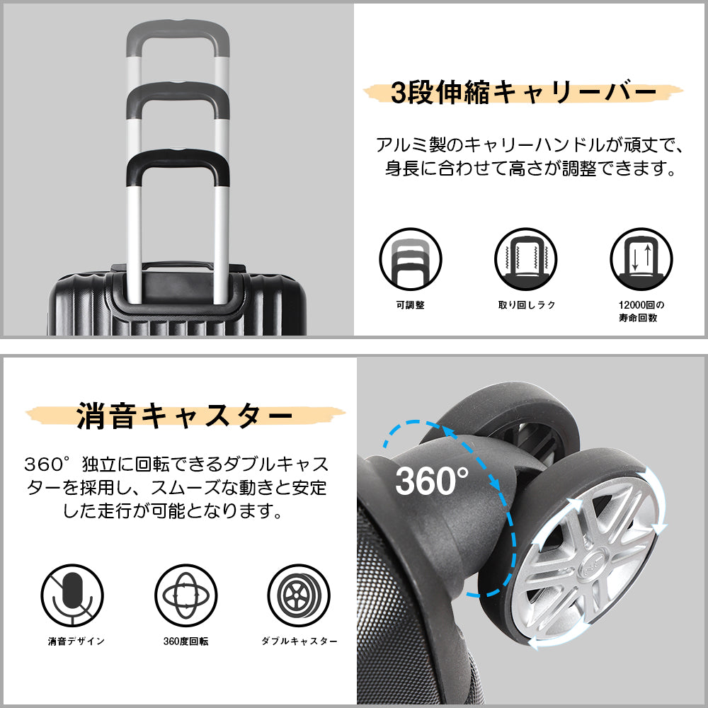 [New Trip] スーツケース Top.1 最も人気の商品・超軽量・拡張機能付き・機内持ち込み 0201