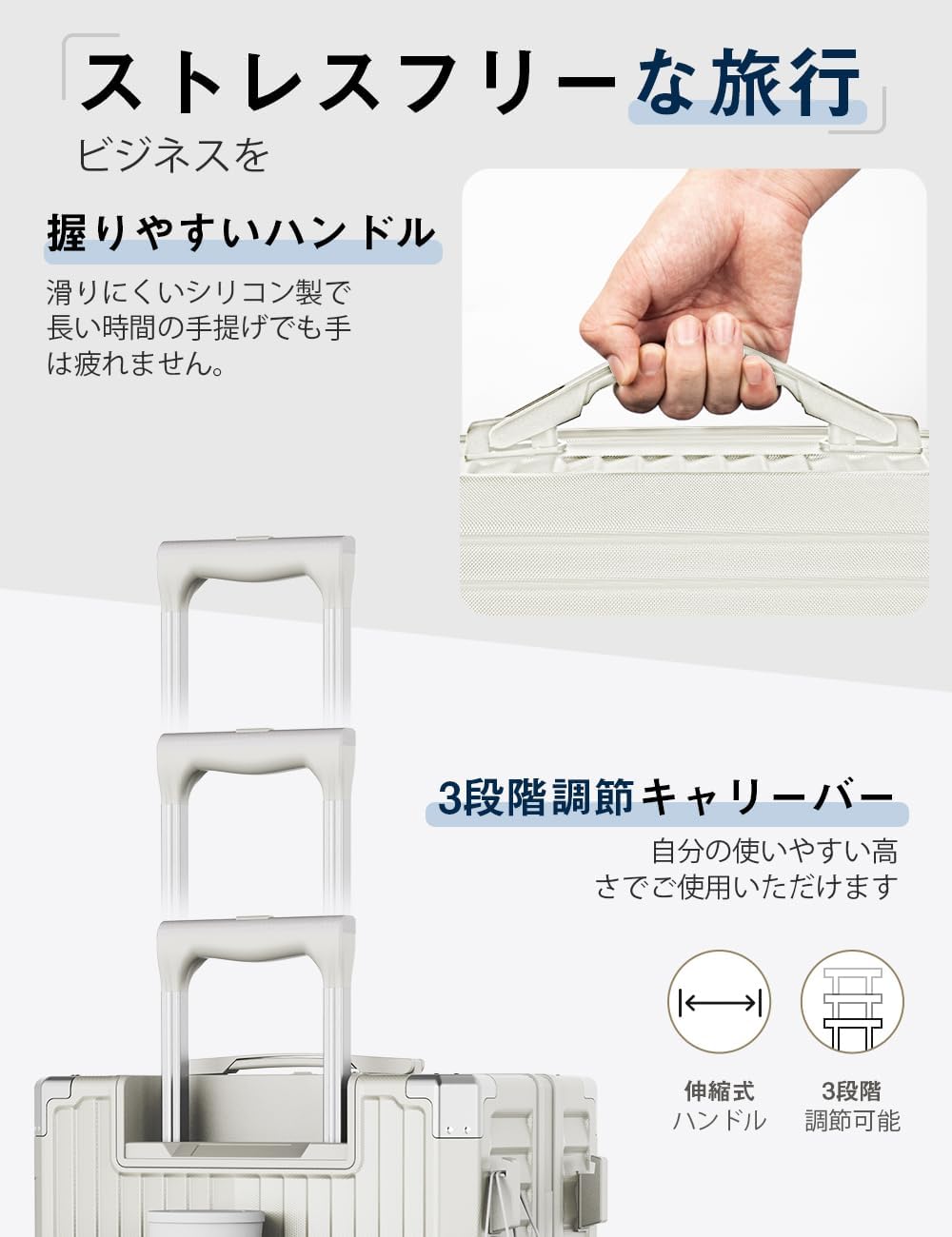 [Soralifer] スーツケース キャリーケース 多機能 軽量 大型 キャリーバッグ 旅行 出張