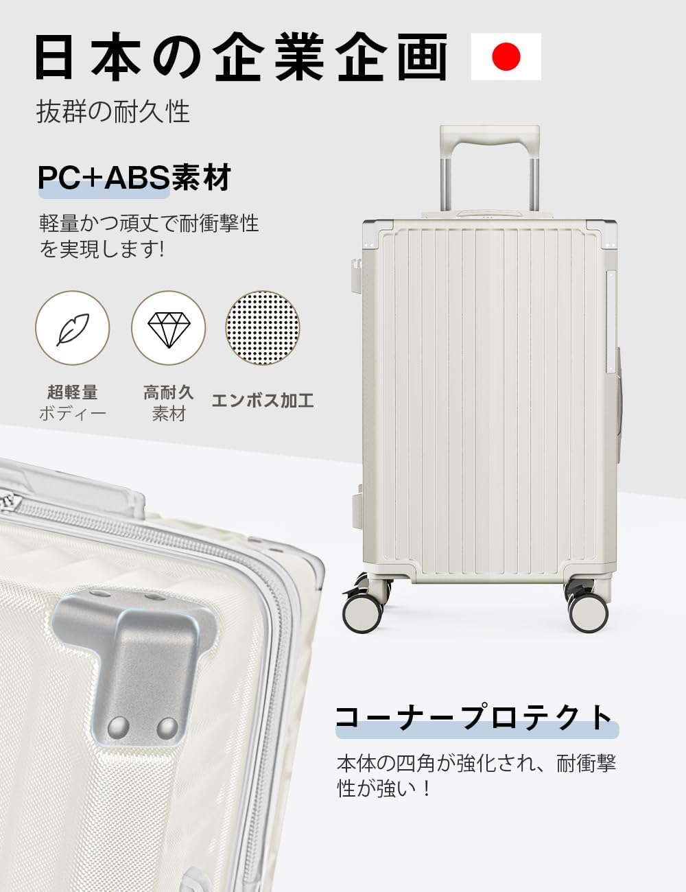 [Soralifer] スーツケース キャリーケース 多機能 軽量 大型 キャリーバッグ 旅行 出張