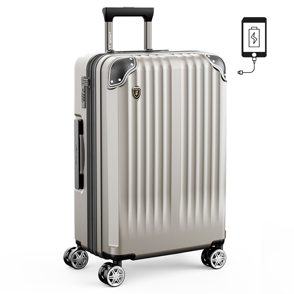 [New Trip] スーツケース 拡張機能・USB充電機能・ストッパー付き 0201 Plus