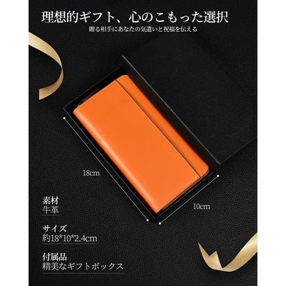 [Anycool] 財布 メンズ 長財布 本革 牛革 大容量 ボックス型小銭入れ 縦型カード収納 カード収納 薄型 軽量 高級感 ビジネス 通勤 通学 ギフト プレゼント