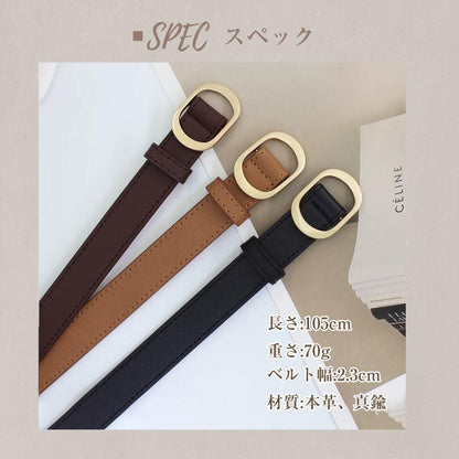 ベルト レディース 本革 おしゃれ 牛革 細ベルト 長さ105cm ファッション 合わせやすい オシャレ 穴無し 入学式 カジュアル きれいめ シンプル オシャレ ビジネス プレゼント スーツ シルバー 本革ベルト ホールレス