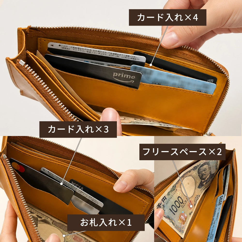 財布 メンズ 超薄型 イタリアンレザー 長財布 薄い 父の日 ギフト 本革 YKKファスナー スリム 牛革 小銭入れ 大容量 ウォレット レザー サイフ ハンドメイド 高級感 シンプル 男女兼用 ブランド