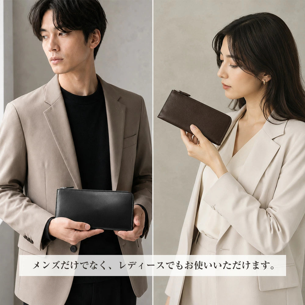 財布 メンズ 超薄型 イタリアンレザー 長財布 薄い 父の日 ギフト 本革 YKKファスナー スリム 牛革 小銭入れ 大容量 ウォレット レザー サイフ ハンドメイド 高級感 シンプル 男女兼用 ブランド